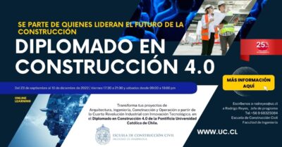 Diplomado en Construcción 4.0 | Escuela de Construcción Civil de la Pontificia Universidad Católica