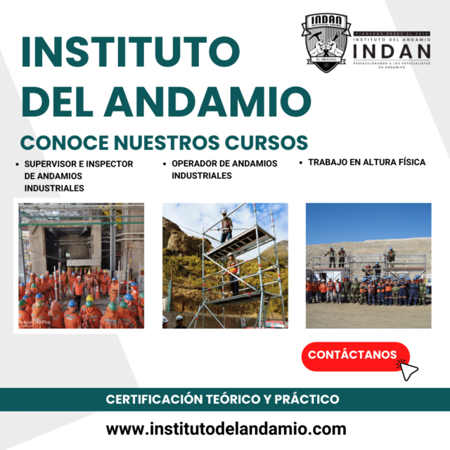 Capacitación y formación profesional en estructuras temporales de ANDAMIOS Y ENCOFRADOS | Instituto del Andamio INDAN