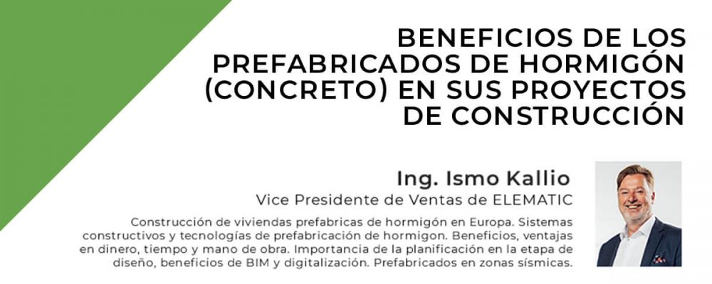 24 Sept. | BENEFICIOS DE LOS PREFABRICADOS DE HORMIGÓN (CONCRETO) EN SUS PROYECTOS DE CONSTRUCCIÓN